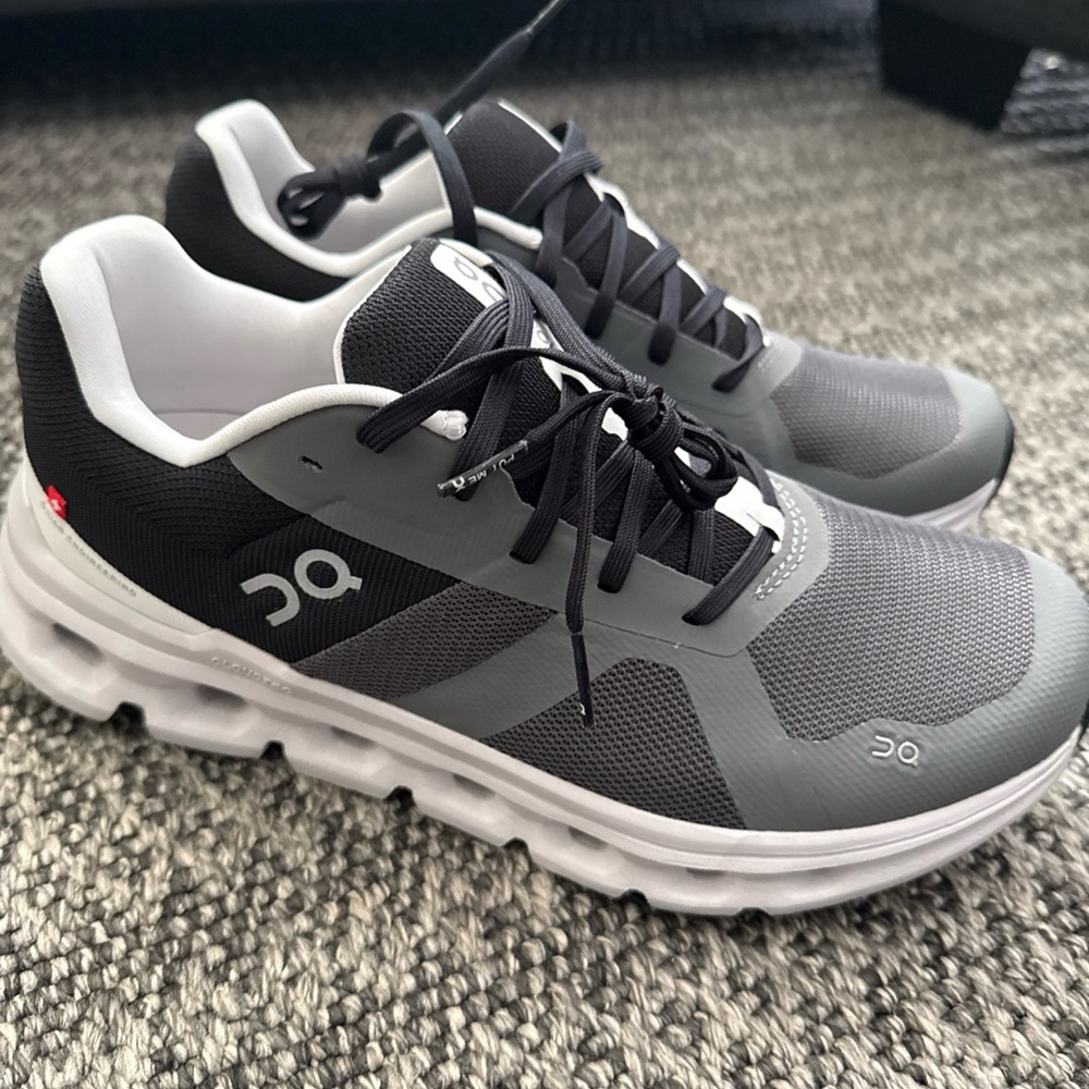 On Cloud Cloudrunner Running Shoes Grey Black Wom… - image 4